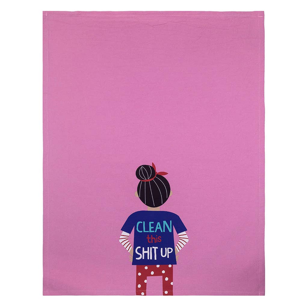 Clean This Shit Up Kitchen Tea Towel - HER Home Design Boutique